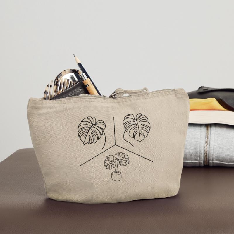 Conception Monstera Pochette zippée vintage 18 x 21 cm