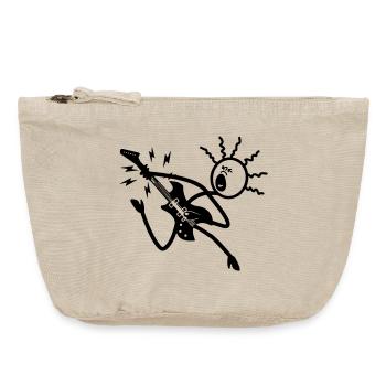Stickmen-Gitarrist - Vintage Reißverschluss-Täschchen (18 x 21 cm) - Vintage Sand  - Vorne
