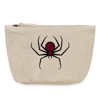 Araignée gothique Halloween effrayante - Pochette zippée vintage 18 x 21 cm - sable vintage  - Devant