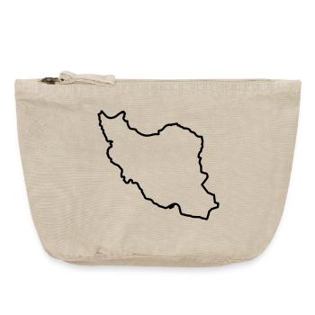 Iran Map Silhouette Persien - Vintage Reißverschluss-Täschchen (18 x 21 cm) - Vintage Sand  - Vorne