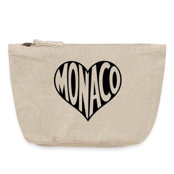 Monaco im Herzen - Vintage Reißverschluss-Täschchen (18 x 21 cm) - Vintage Sand  - Vorne