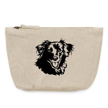 Berger des Pyrénées Kopf - Vintage Zip Pouch 18 x 21 cm - vintage sand  - Front