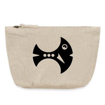 Sickle Fish Illustration Fantasy Fish - Vintage Zip Pouch 18 x 21 cm - vintage sand  - Front
