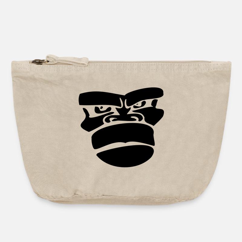 monkey affengesicht - Pochette zippée vintage 18 x 21 cm - sable vintage 