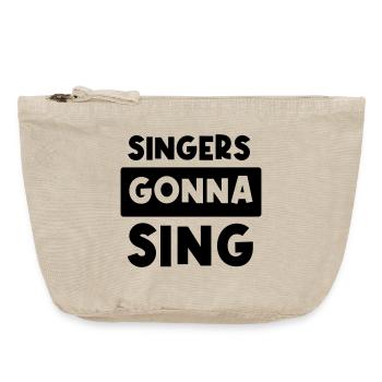 Singers gonna sing - Vintage Reißverschluss-Täschchen (18 x 21 cm) - Vintage Sand  - Vorne