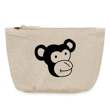 Singe mignon – Jungle & Animal Lover Design - Pochette zippée vintage 18 x 21 cm - sable vintage  - Devant
