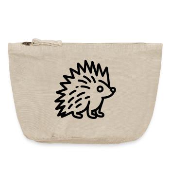 Porc-épic - Pochette zippée vintage 18 x 21 cm - sable vintage  - Devant