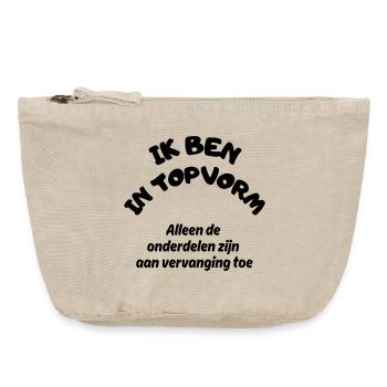 For all the elderly who are in almost top shape # - Vintage Zip Pouch 18 x 21 cm - vintage sand  - Front