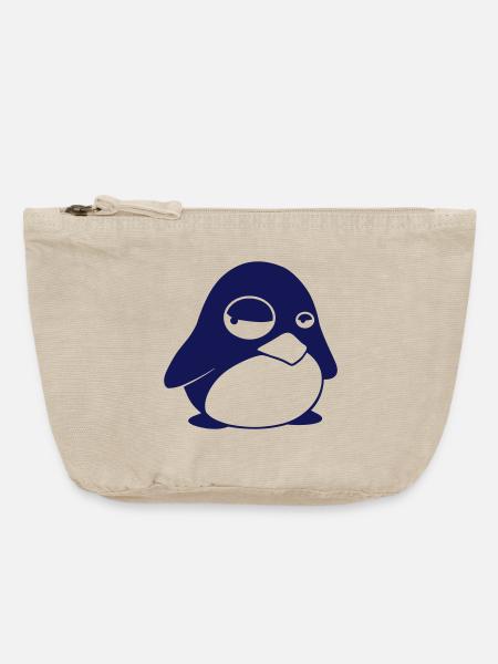 TUX Pinguin, LINUX v2.0 - Vintage Reißverschluss-Täschchen (18 x 21 cm) - Vintage Sand