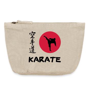 Karate - Pochette zippée vintage 18 x 21 cm - sable vintage  - Devant