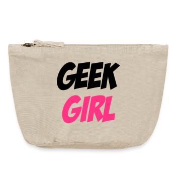 Geek Girl - Vintage Reißverschluss-Täschchen (18 x 21 cm) - Vintage Sand  - Vorne