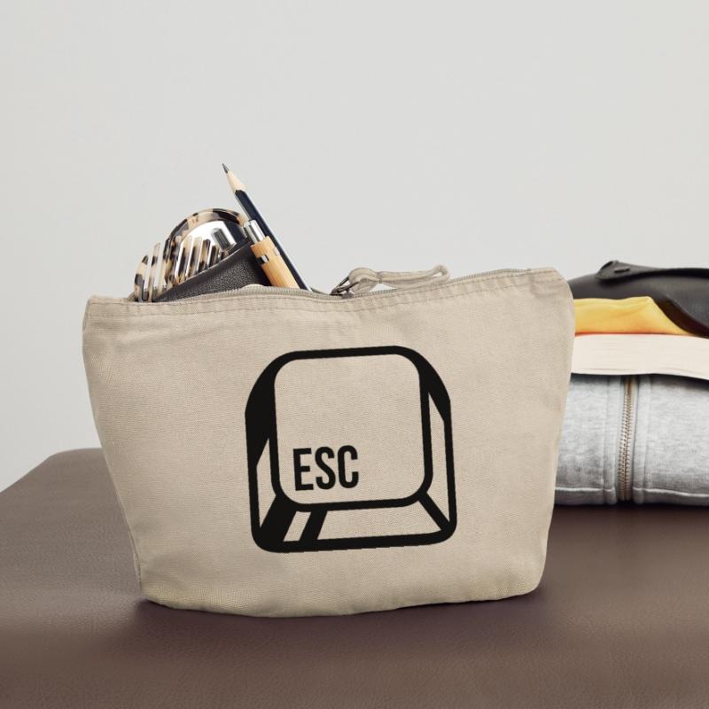 Computer button Vintage Zip Pouch 18 x 21 cm