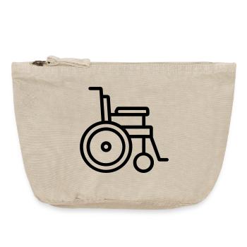 Rollstuhl - Vintage Reißverschluss-Täschchen (18 x 21 cm) - Vintage Sand  - Vorne