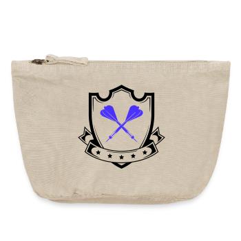 Blue Cross Darts Design - Vintage Zip Pouch 18 x 21 cm - vintage sand  - Front