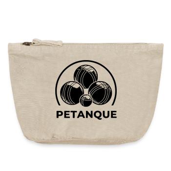 Pétanque logo - Vintage Zip Pouch 18 x 21 cm - vintage sand  - Front