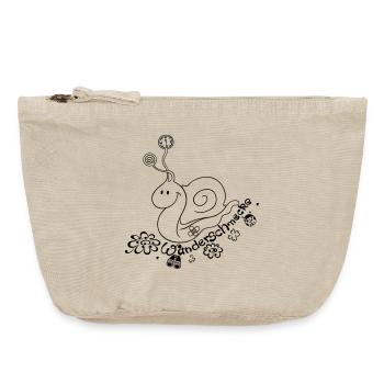 Wandern, Schnecke, hiking, snail - Vintage Reißverschluss-Täschchen (18 x 21 cm) - Vintage Sand  - Vorne