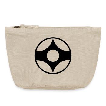 Kyokushin kanku karate vector symbol - Vintage Zip Pouch 18 x 21 cm - vintage sand  - Front