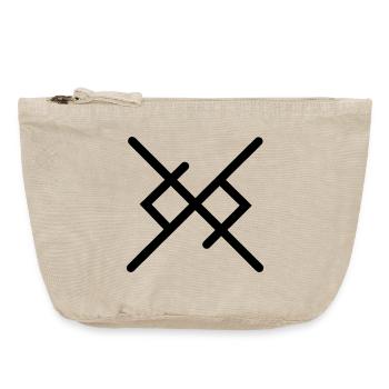 L’amour éternel dans les runes vikings - Pochette zippée vintage 18 x 21 cm - sable vintage  - Devant