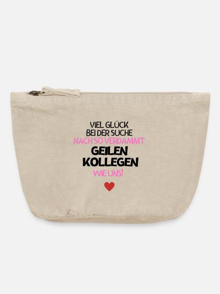 Was für geile Kollegen.... - Vintage Reißverschluss-Täschchen (18 x 21 cm) - Vintage Sand 