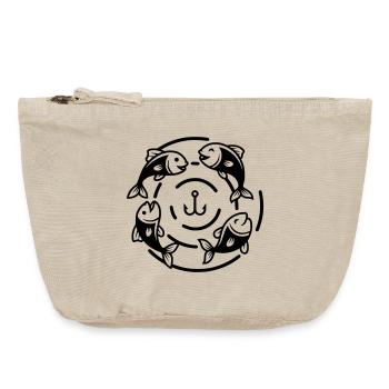 Angler Drill Rod Big Fish - Vintage Zip Pouch 18 x 21 cm - vintage sand  - Front