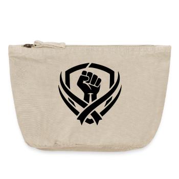 logo combat  - Pochette zippée vintage 18 x 21 cm - sable vintage  - Devant