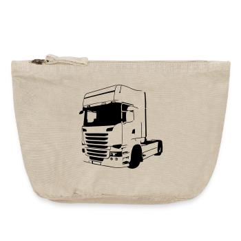 LKW-Fahrer Fernfahrer LKW Brummi  - Vintage Reißverschluss-Täschchen (18 x 21 cm) - Vintage Sand  - Vorne