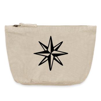 Compass Rose Wind Rose Sail Sailing - Vintage Zip Pouch 18 x 21 cm - vintage sand  - Front