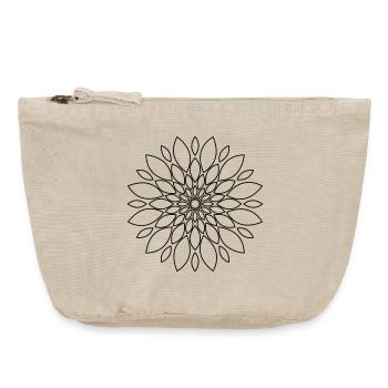 Mandala Blume Floral Geschenk - Vintage Reißverschluss-Täschchen (18 x 21 cm) - Vintage Sand  - Vorne