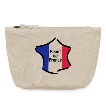 Beauf de France - Pochette zippée vintage 18 x 21 cm - sable vintage  - Devant