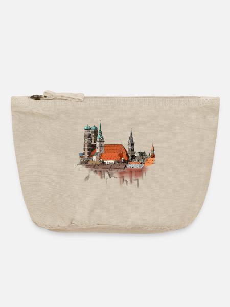 München - Vintage Reißverschluss-Täschchen (18 x 21 cm) - Vintage Sand