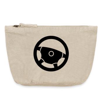 Auto Lenkrad Fahrlehrer - Vintage Reißverschluss-Täschchen (18 x 21 cm) - Vintage Sand  - Vorne