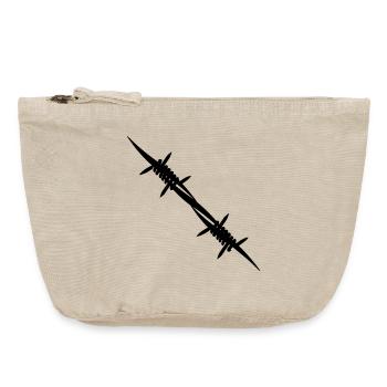 Barbed wire coupling piece - Vintage Zip Pouch 18 x 21 cm - vintage sand  - Front
