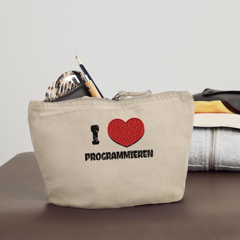 Developer Heart Web Developer Statement Computer Vintage Zip Pouch 18 x 21 cm