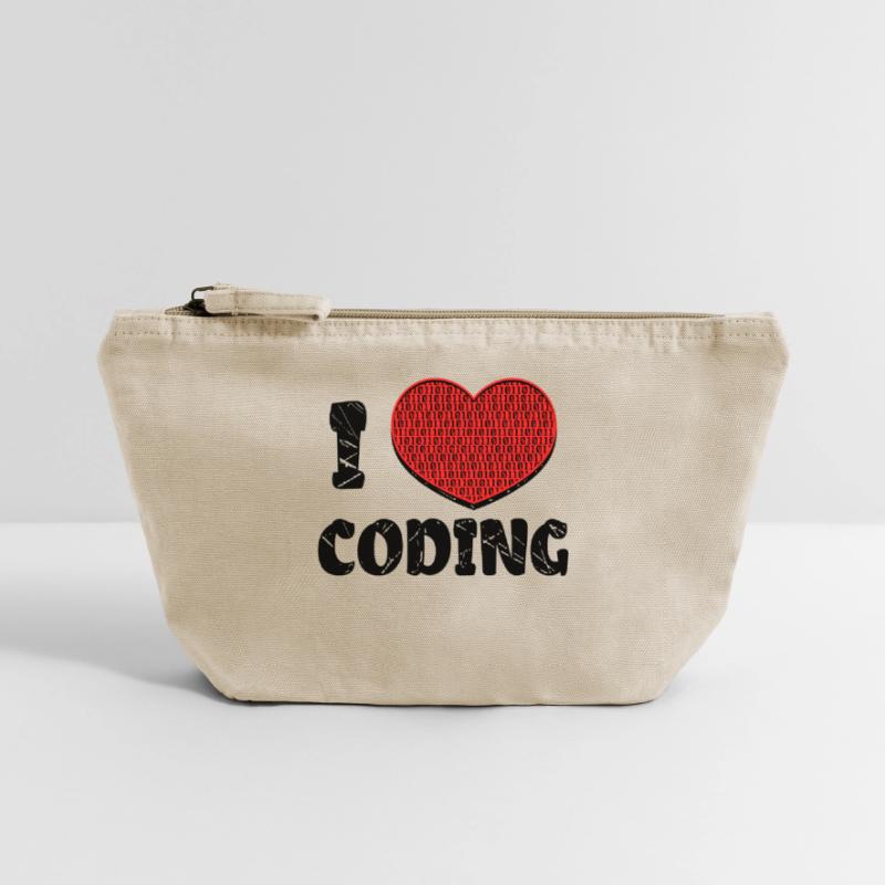 Script de code Debug Heart Statement Pochette zippée vintage 18 x 21 cm