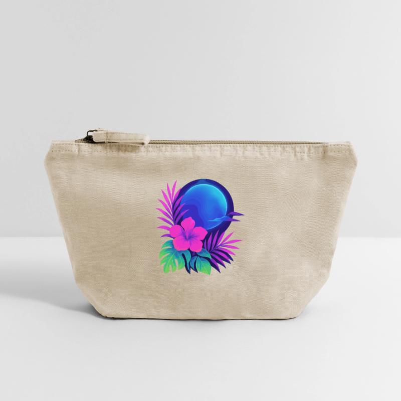 Néon Tropic Lune Pochette zippée vintage 18 x 21 cm