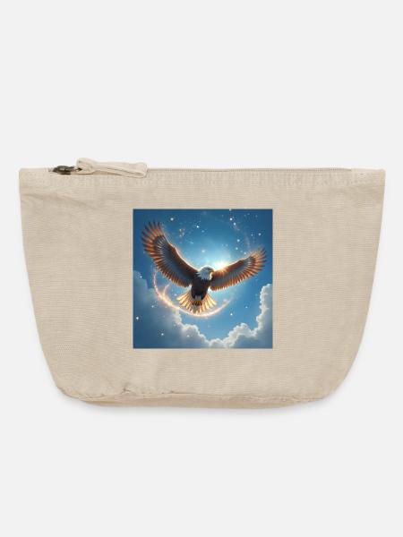 Krafttier Adler am Himmel - Vintage Reißverschluss-Täschchen (18 x 21 cm) - Vintage Sand 
