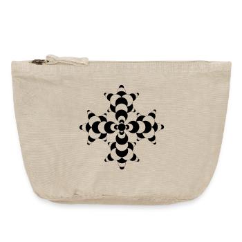 Fraktales Molekül Kornkreis - Vintage Reißverschluss-Täschchen (18 x 21 cm) - Vintage Sand  - Vorne