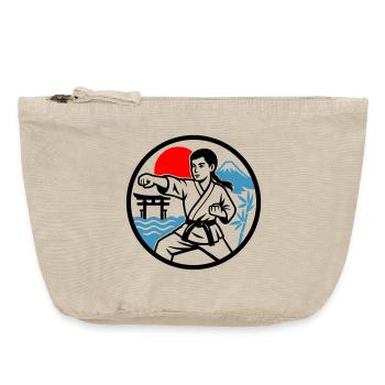 Karate and Nature - Vintage Zip Pouch 18 x 21 cm - vintage sand  - Front