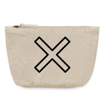 Kreuz - Vintage Reißverschluss-Täschchen (18 x 21 cm) - Vintage Sand  - Vorne