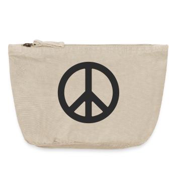 Symbole de la paix dans un style minimaliste - Pochette zippée vintage 18 x 21 cm - sable vintage  - Devant