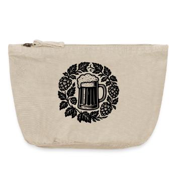 Bier kranz - Vintage Reißverschluss-Täschchen (18 x 21 cm) - Vintage Sand  - Vorne
