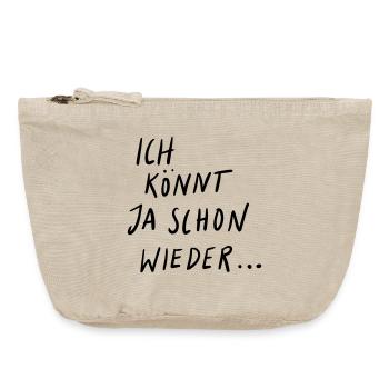 Ich könnt ja schon wieder - Vintage Reißverschluss-Täschchen (18 x 21 cm) - Vintage Sand  - Vorne