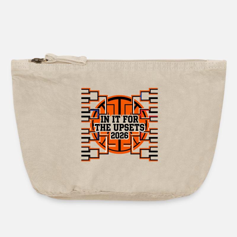 Core Circle Neon Geometry Pattern - Vintage Zip Pouch 18 x 21 cm - vintage sand 