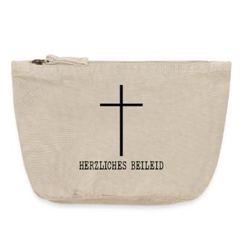 Herzliches Beileid Trauer - Vintage Reißverschluss-Täschchen (18 x 21 cm) - Vintage Sand  - Vorne