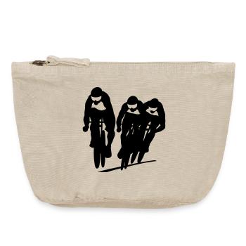 Cycling track - Vintage Zip Pouch 18 x 21 cm - vintage sand  - Front