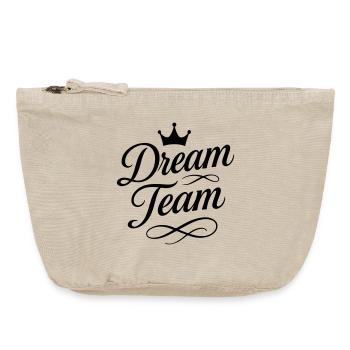 Dream Team - Vintage Reißverschluss-Täschchen (18 x 21 cm) - Vintage Sand  - Vorne