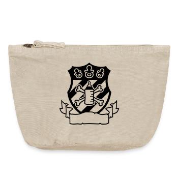 Armoiries Sucette Pirate – Funny Baby & Parents - Pochette zippée vintage 18 x 21 cm - sable vintage  - Devant
