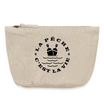 Fishing is life - Vintage Zip Pouch 18 x 21 cm - vintage sand  - Front