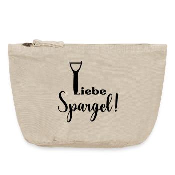 Liebe Spargel Gemüseschäler - Vintage Reißverschluss-Täschchen (18 x 21 cm) - Vintage Sand  - Vorne