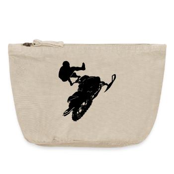 Snowmobil, Snowboarder, Snowboarden, ✔ - Vintage Reißverschluss-Täschchen (18 x 21 cm) - Vintage Sand  - Vorne